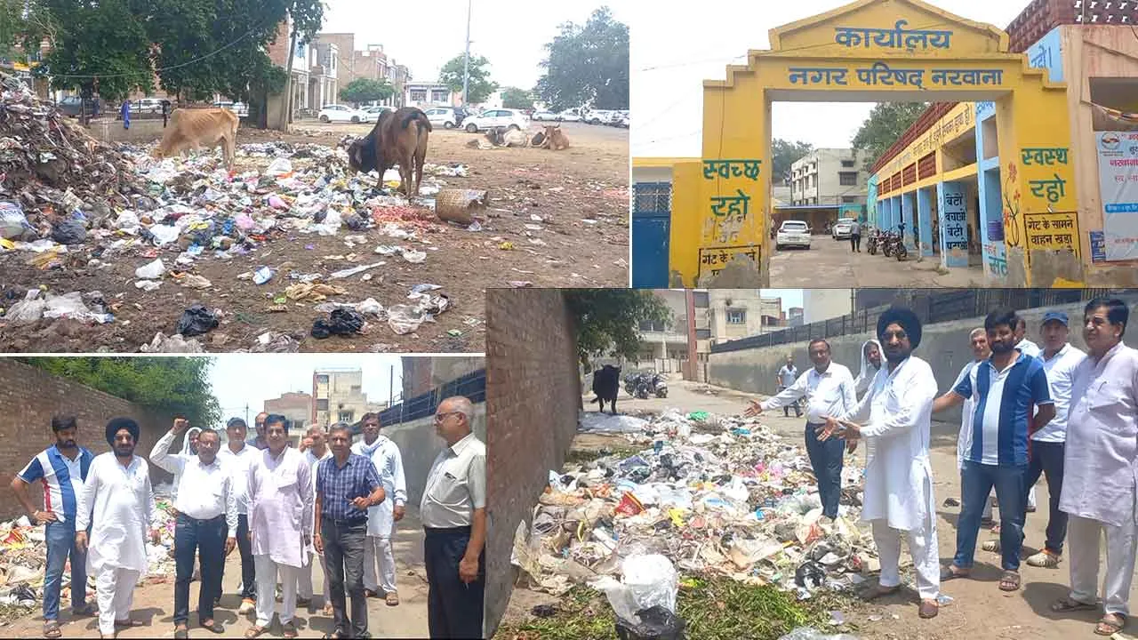 जींद के नरवाना में स्वछता अभियान फेल, नरवाना में जगह जगह लगे कूढ़े के ढेर