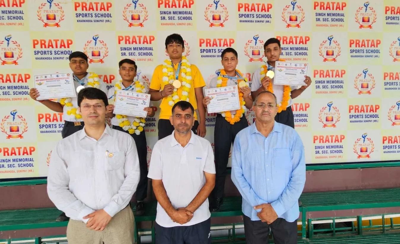 स्टेट ग्रेपलिंग चैम्पियनशिप में प्रताप स्कूल के खिलाड़ियों जीते 6 पदक