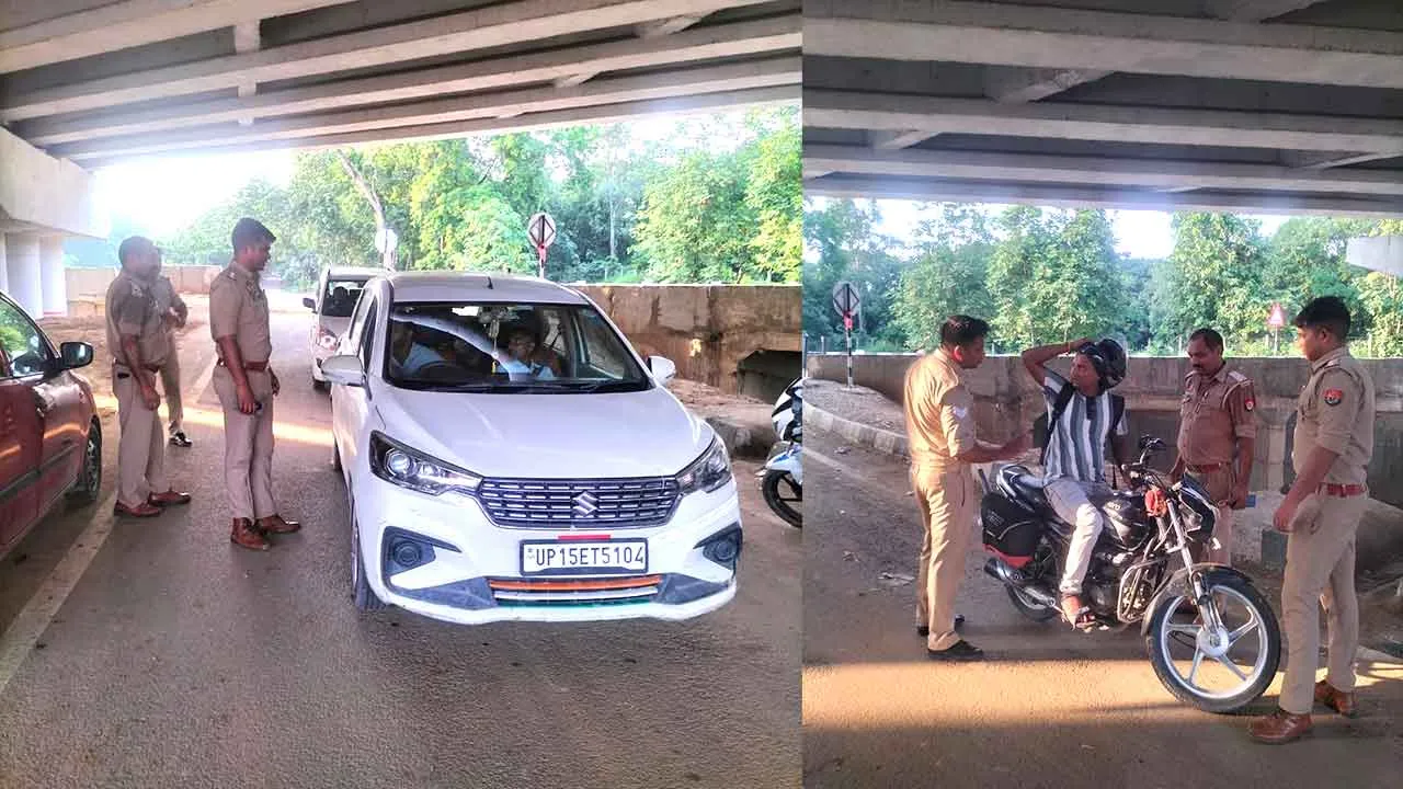 एसएसपी संजय कुमार वर्मा के निर्देश पर सम्भलहेड़ा चौकी के समीप नहर पुल के पास विशेष वाहन चेकिंग अभियान चलाया