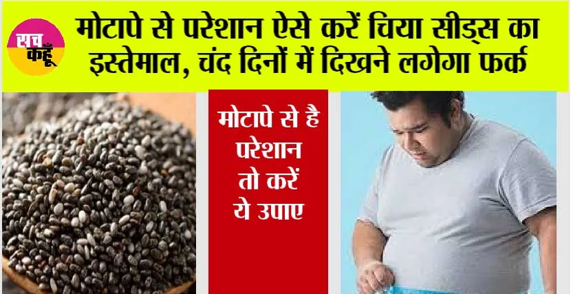 Chia Seeds for weight loss: मोटापे से परेशान इस तरह करें चिया सीड का इस्तेमाल, कुछ ही दिनों में दिखाई देने लगेगा फर्क