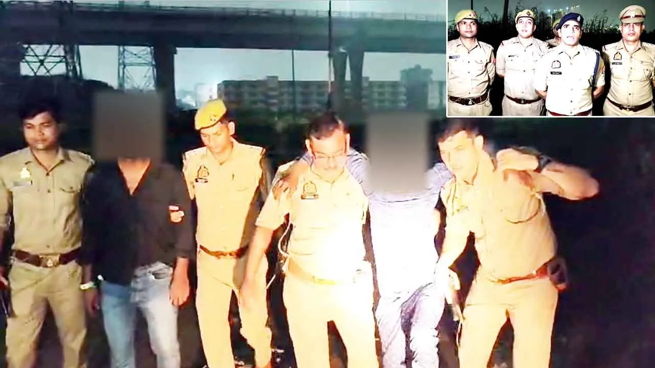 गाजियाबाद में विजयनगर पुलिस ने मुठभेड़ के बाद दो शातिर बदमाश गिरफ्तार
