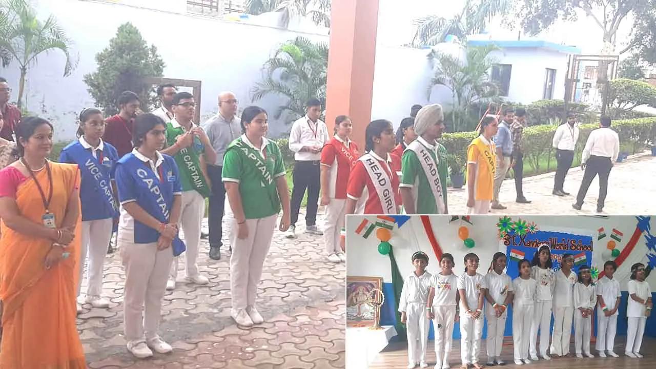 सेंट जेवियर्स वर्ल्ड स्कूल में हर्षोल्लास से मनाया गया 79वां स्वतंत्रता दिवस