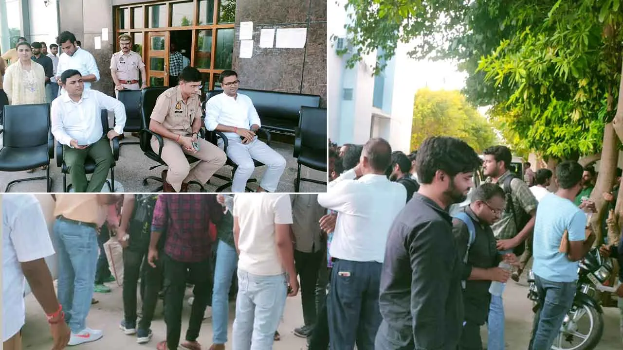 जे.एस. विवि प्रशासन से परेशान छात्र छात्राओं की शिकायतों को डीएम, एसएसपी ने सुना