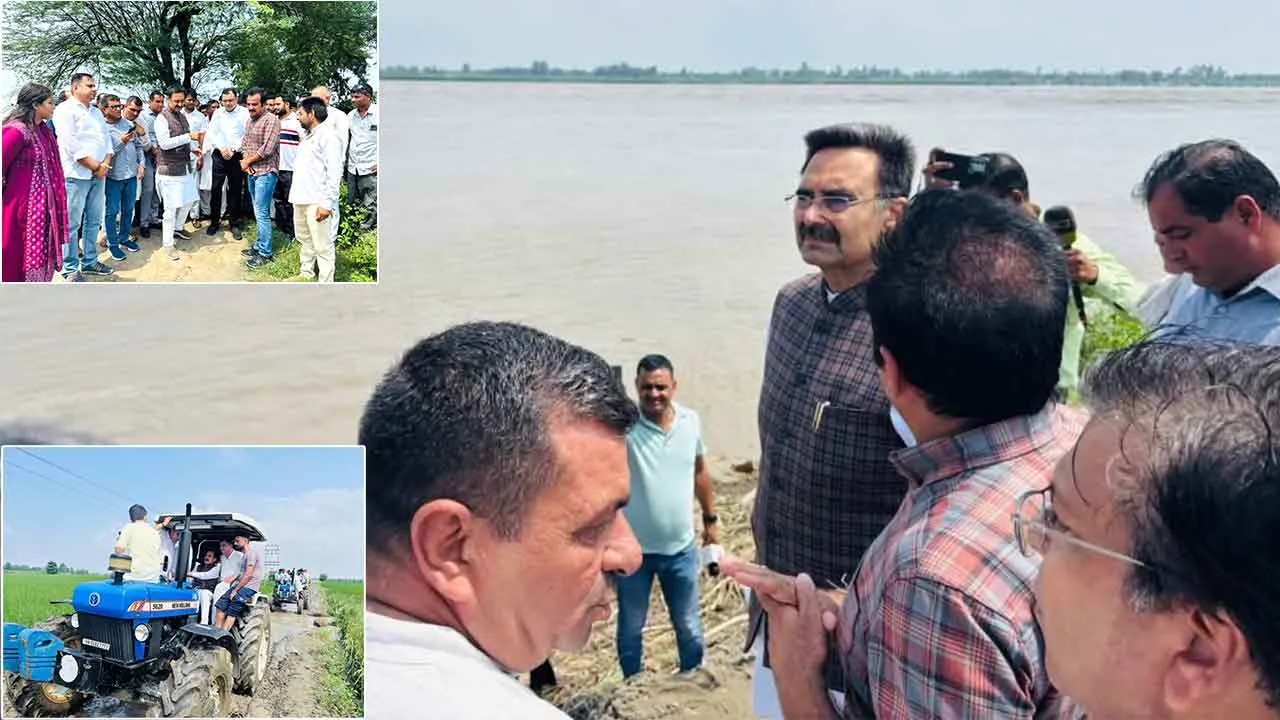 विधानसभा अध्यक्ष हरविन्द्र कल्याण ने गांव ढाकवाला गुजरान और लालूपुरा में यमुना तटबंधों का किया दौरा