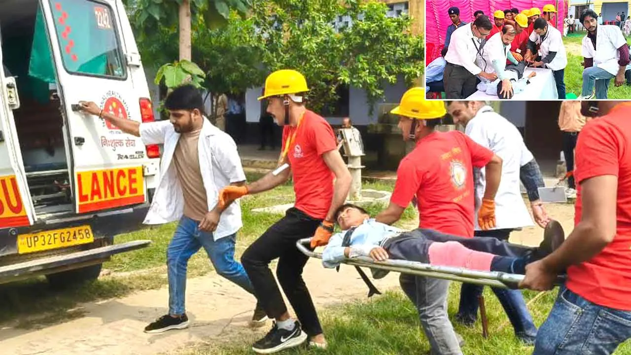 मॉक ड्रिल आयोजित कर सिखाए आपदा से बचाव के गुर