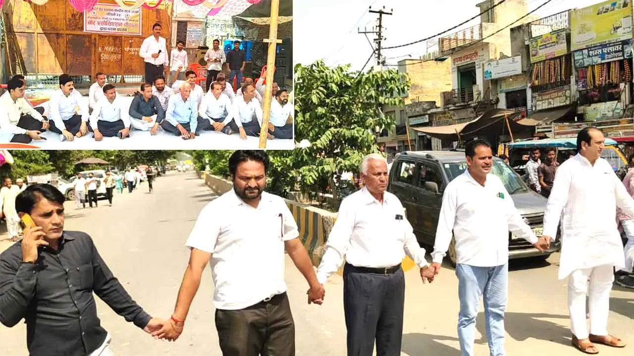 हाईकोर्ट बेंच की मांग को लेकर कलमबंद हड़ताल पर रहे अधिवक्ता, धरना-प्रदर्शन