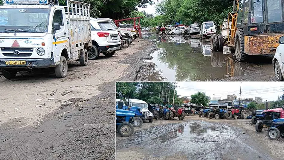 पटियाला-राजपुरा रोड पर बनी ट्रैक्टर मार्केट बांट रही बीमारियां