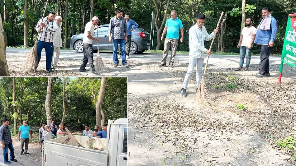 सेवा पखवाड़ा के अंतर्गत कलेसर नेशनल पार्क में चलाया गया स्वच्छता अभियान
