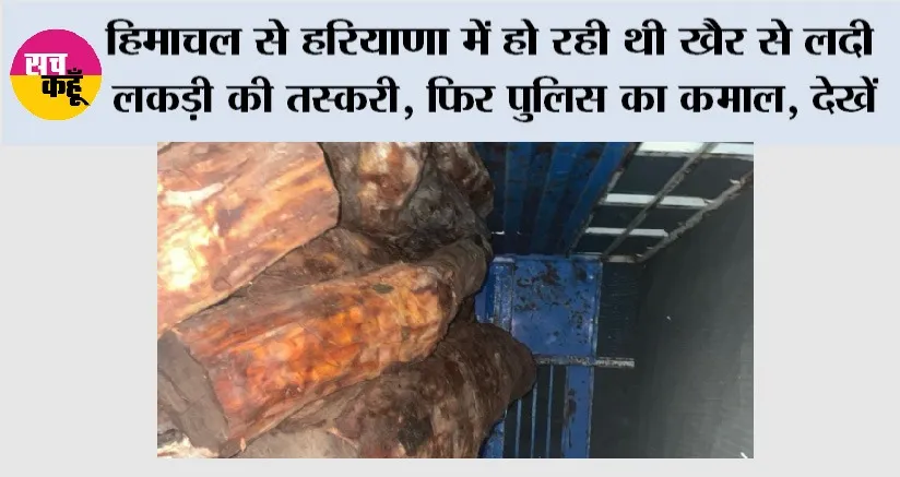 हिमाचल से हरियाणा में हो रही थी खैर से लदी लकड़ी की तस्करी, फिर पुलिस का कमाल, देखें