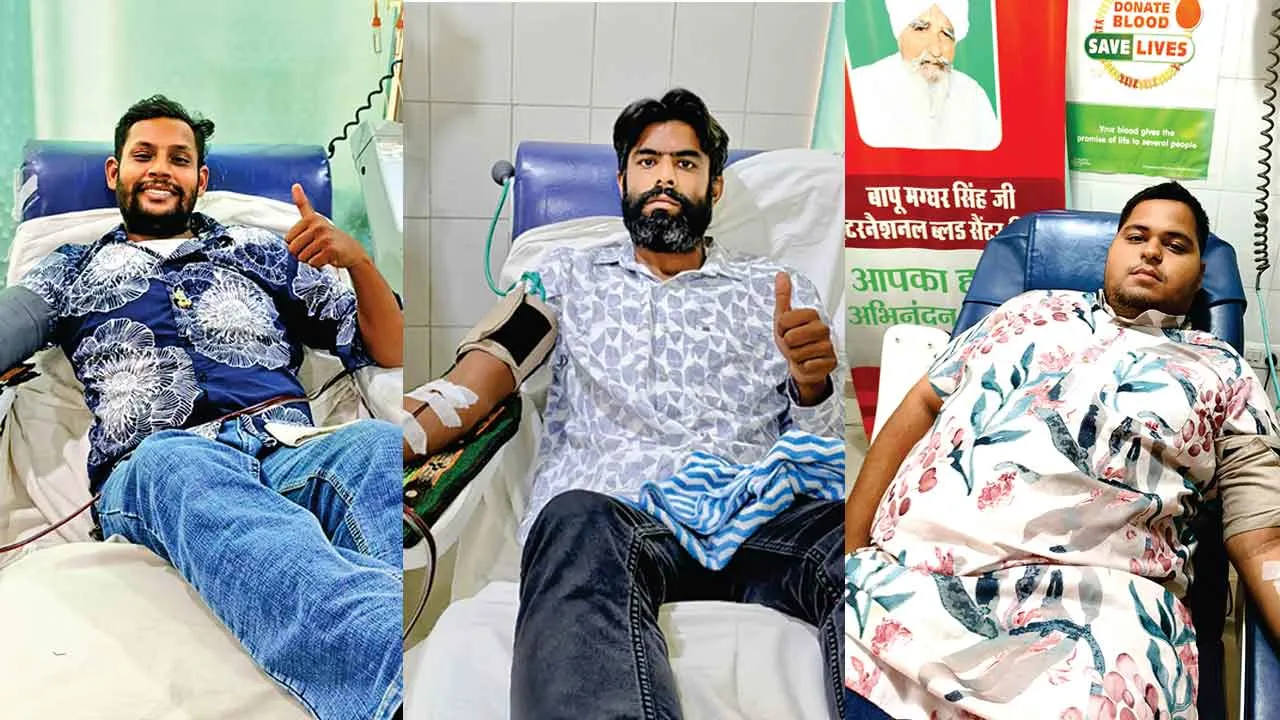 Blood Donated: हिसार के तीन डेरा सेवादारों ने किया रक्तदान, जरूरतमंदों की बचाएगा जान