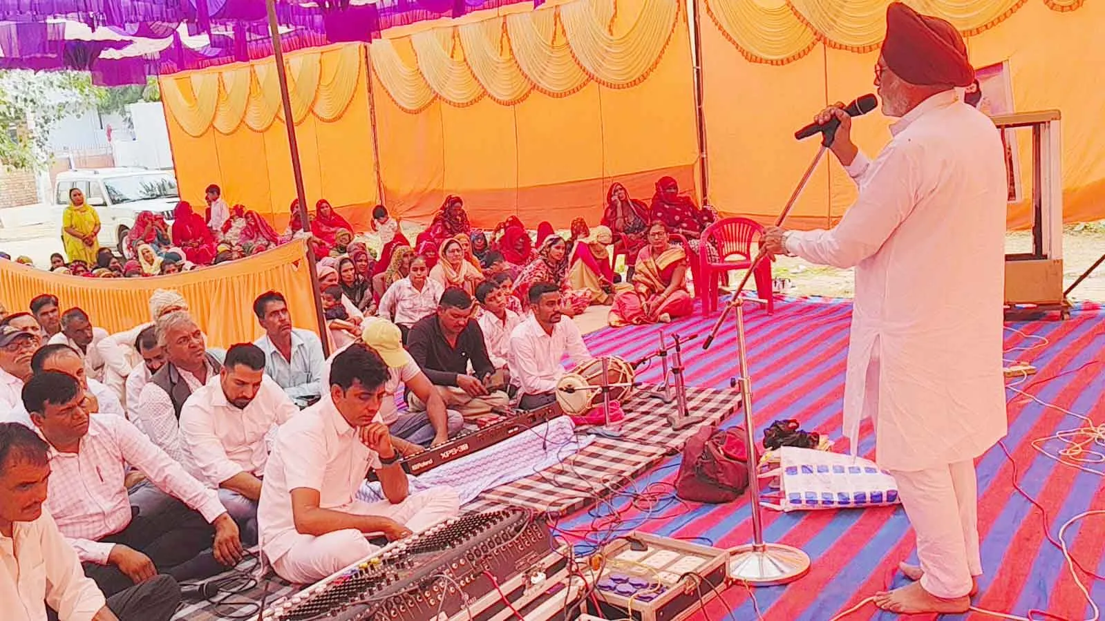 गुलपुरा में 104 वर्षीय देहदानी धूंकल राम इन्सां को श्रद्धांजलि स्वरूप नामचर्चा आयोजित