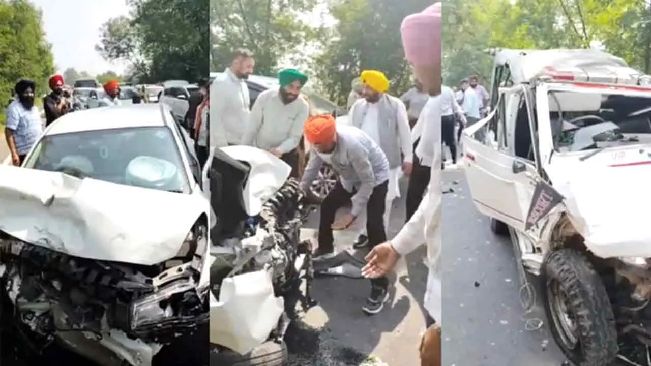 Gurdaspur Road Acciden: कलानौर रोड पर अड्डा नड़ांवाली के पास हुआ हादसा, मंत्री सुरक्षित