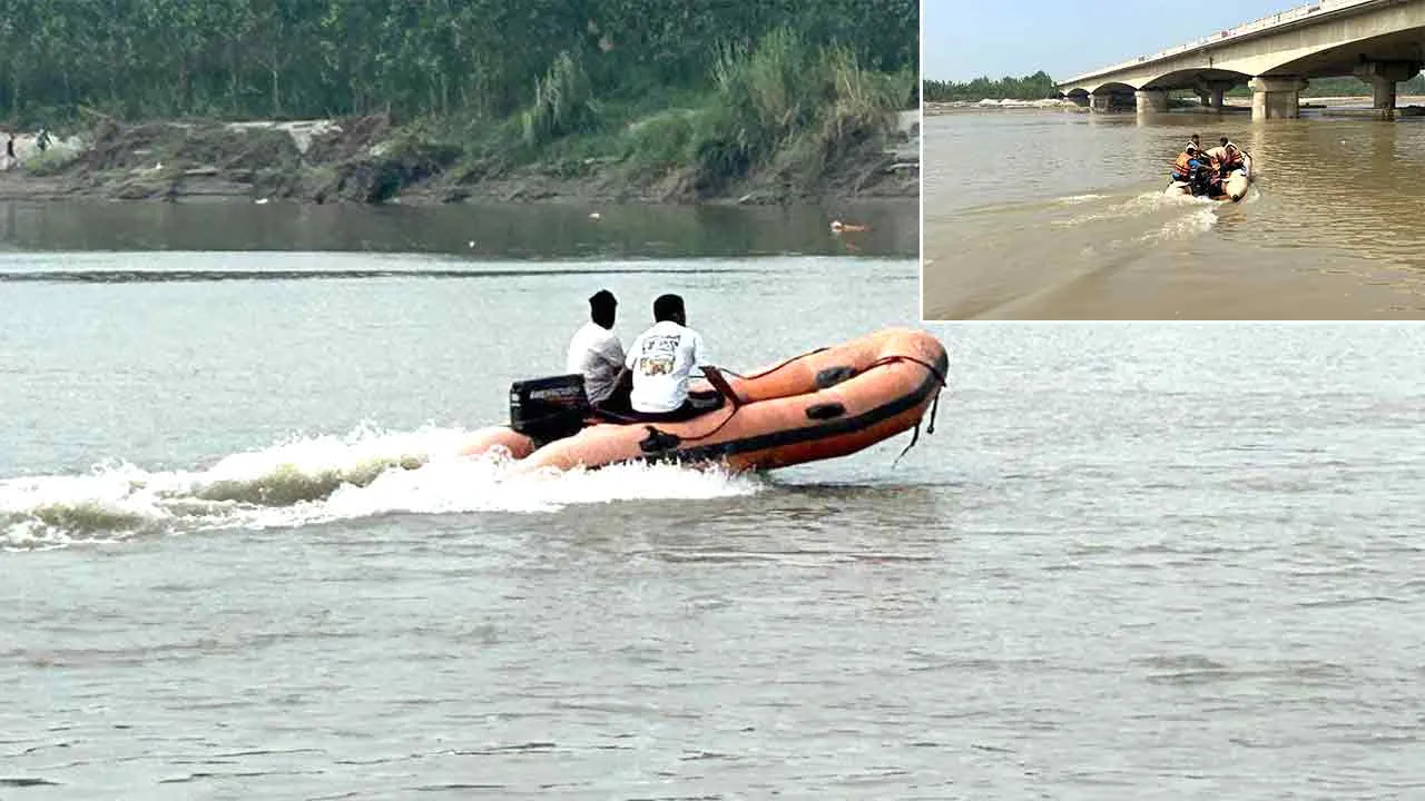 यमुना नदी में दिनभर चला सर्च अभियान, बच्चों का नही लगा सुराग