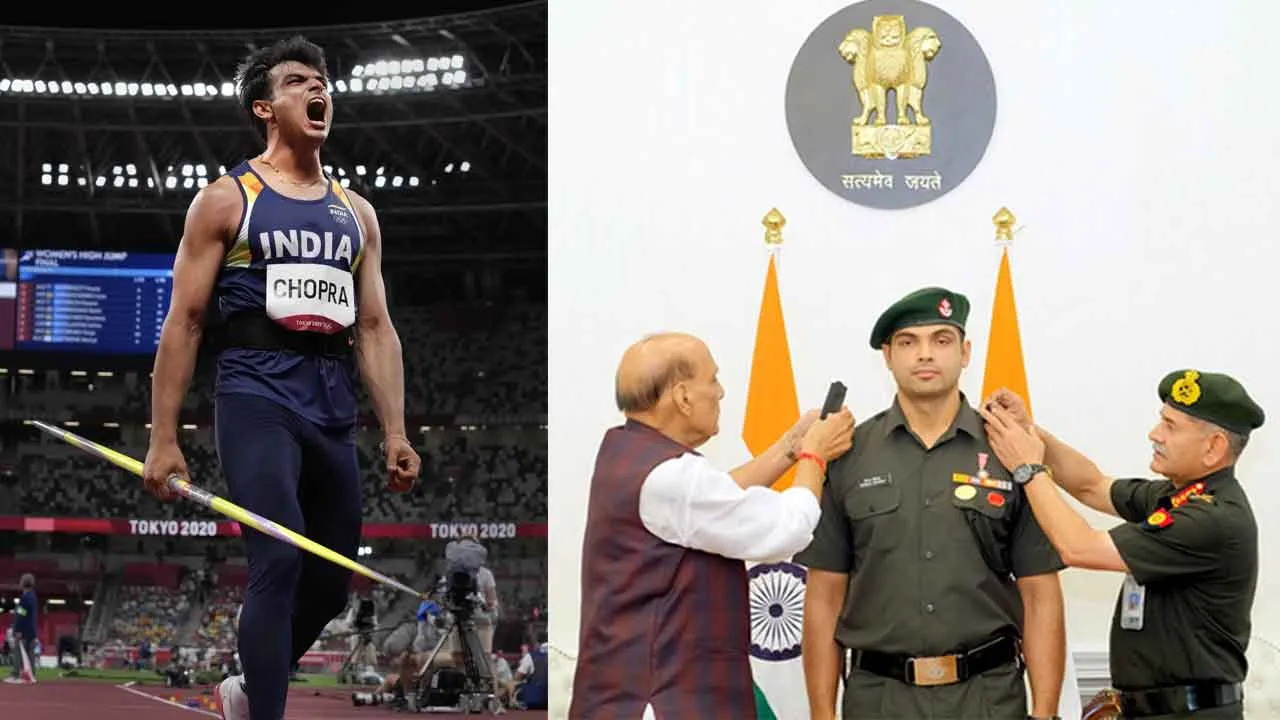 नीरज चोपड़ा बने मानद लेफ्टिनेंट कर्नल, रक्षा मंत्री राजनाथ सिंह ने किया सम्मानित