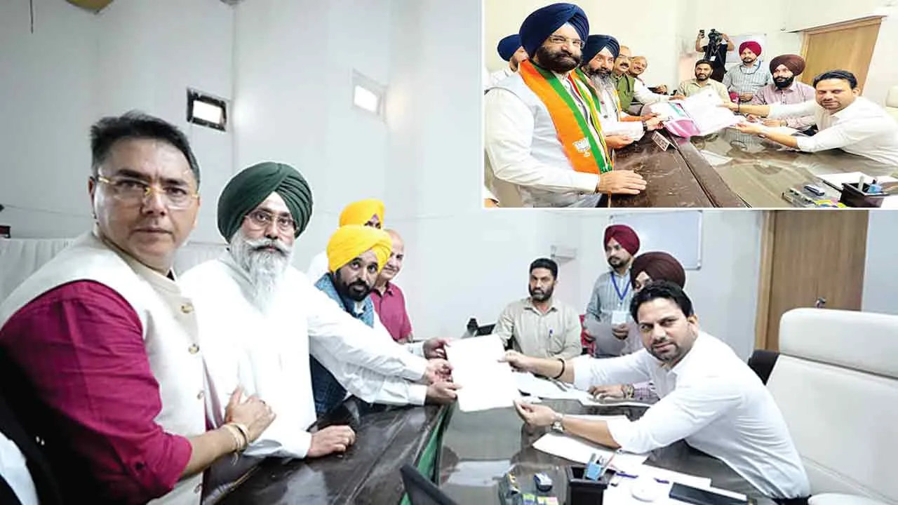 तरनतारन उपचुनाव: आप और बीजेपी उम्मीदवारों ने भरे नामांकन