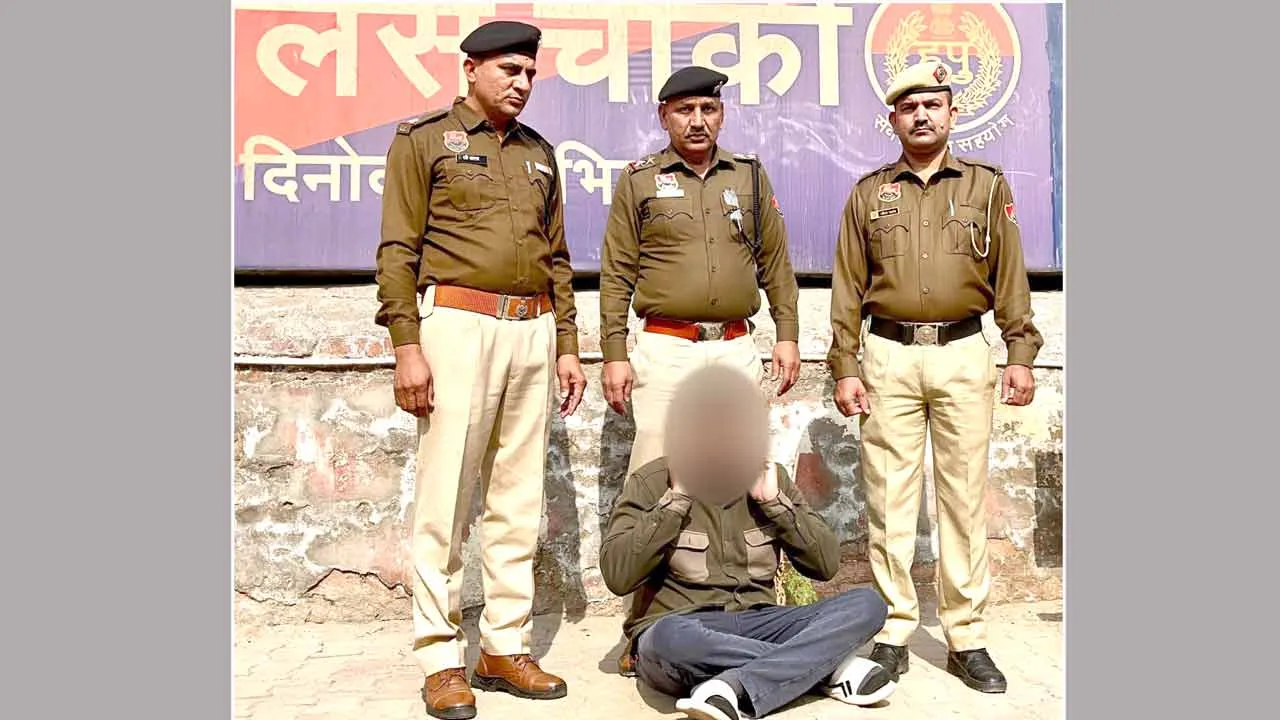 भिवानी पुलिस ने पकड़ा एक करोड़ फिरौती मांगने वाला आरोपी