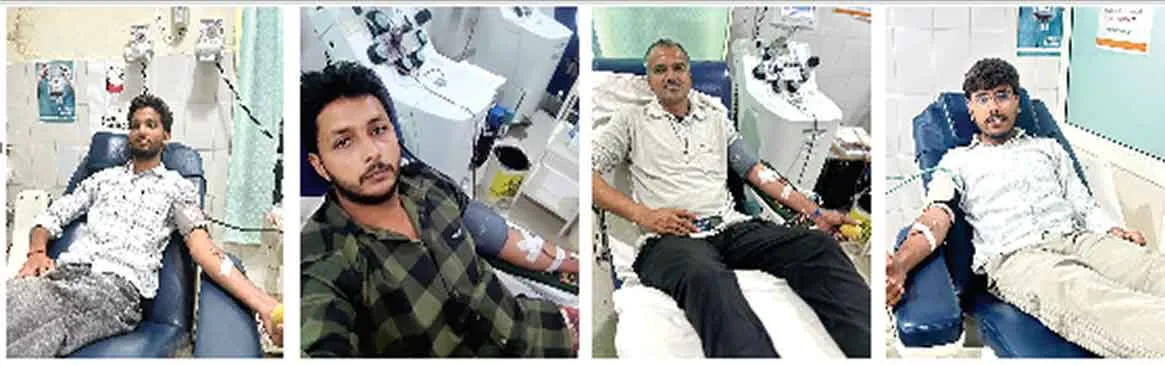 नाथूसरी चोपटा के सेवादारों ने प्लेटलेट्स डोनेट कर अदा किया इंसानियत का फर्ज