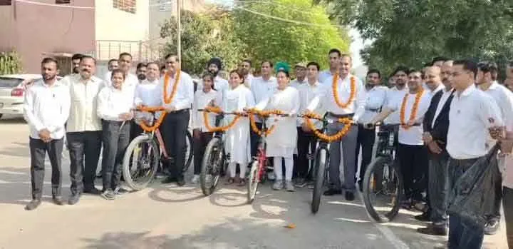 साइकिलिंग की जिला स्तरीय प्रतियोगिता में कर्म, हेमंत, जय, खुशप्रीत, चैतन्य व गीतांशु प्रथम