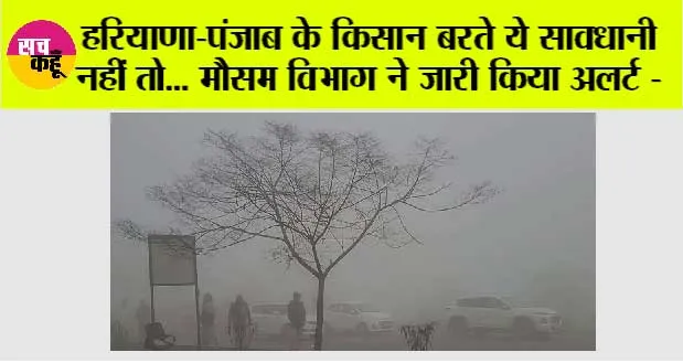 Haryana Punjab Weather: हरियाणा-पंजाब के किसान बरते ये सावधानी नहीं तो… मौसम विभाग ने जारी किया अलर्ट –