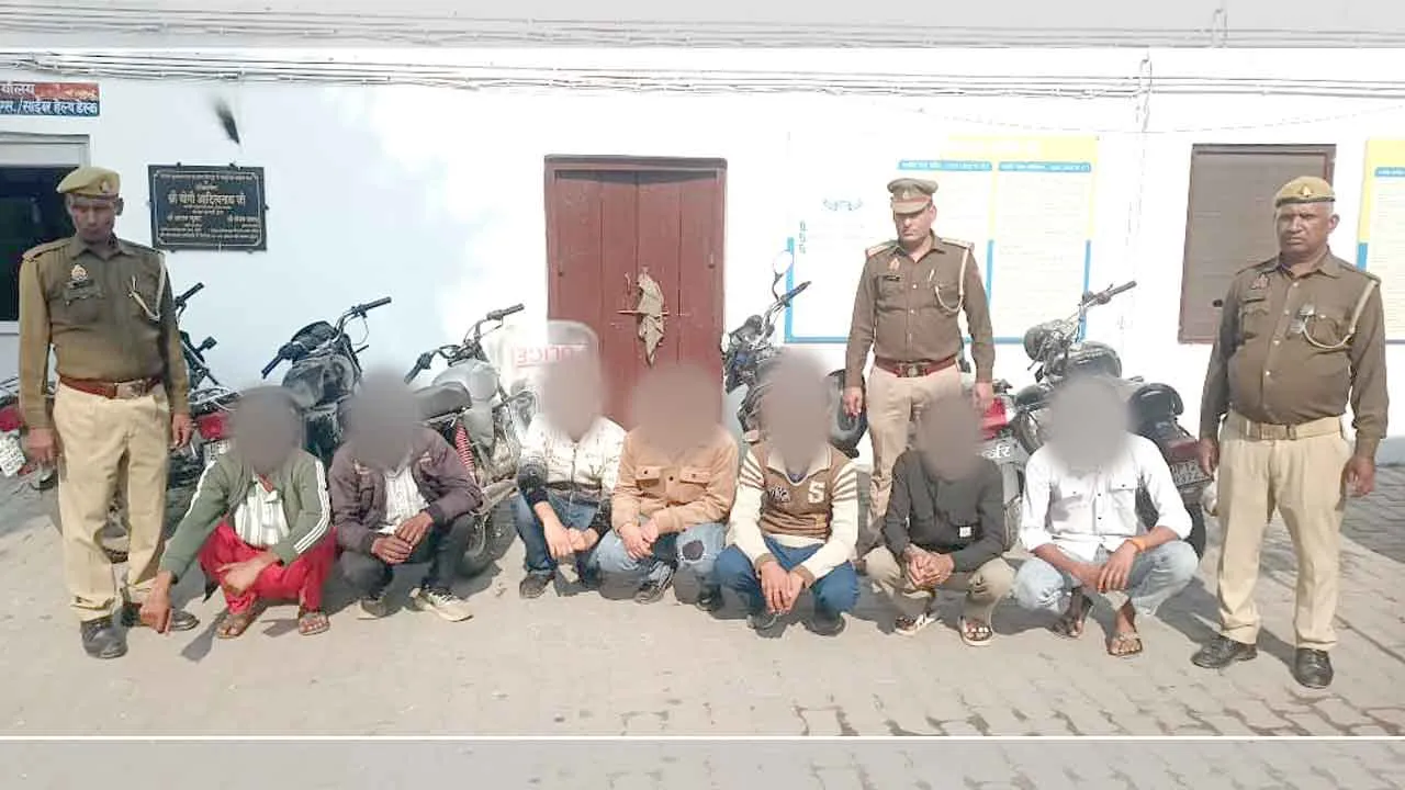 भैंसा बुग्गी दौड़ की तैयारी करते समय 7 अभियुक्त गिरफ्तार, 6 दोपहिया वाहन जब्त