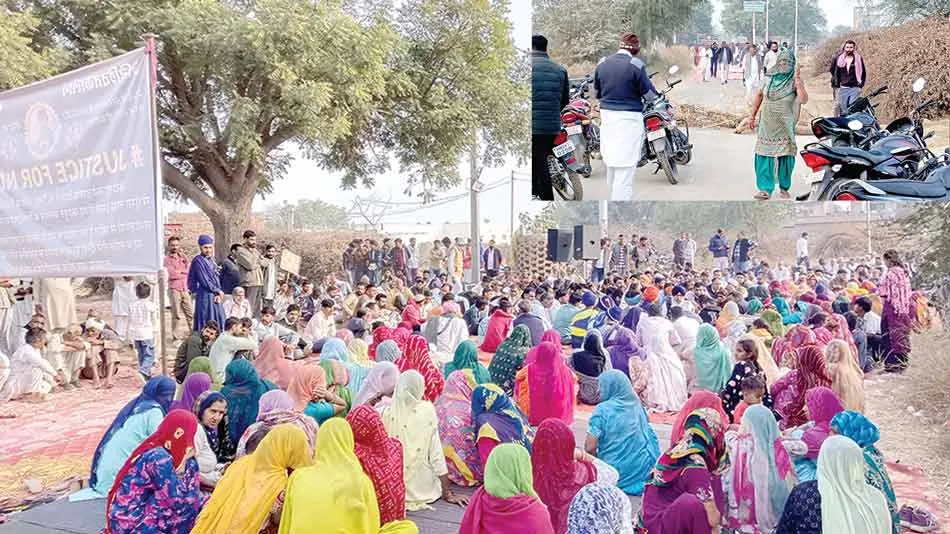 4 वर्षीय बच्ची की हत्या को लेकर रोषित परिजनों ने रोका सरसा-संगरिया मार्ग