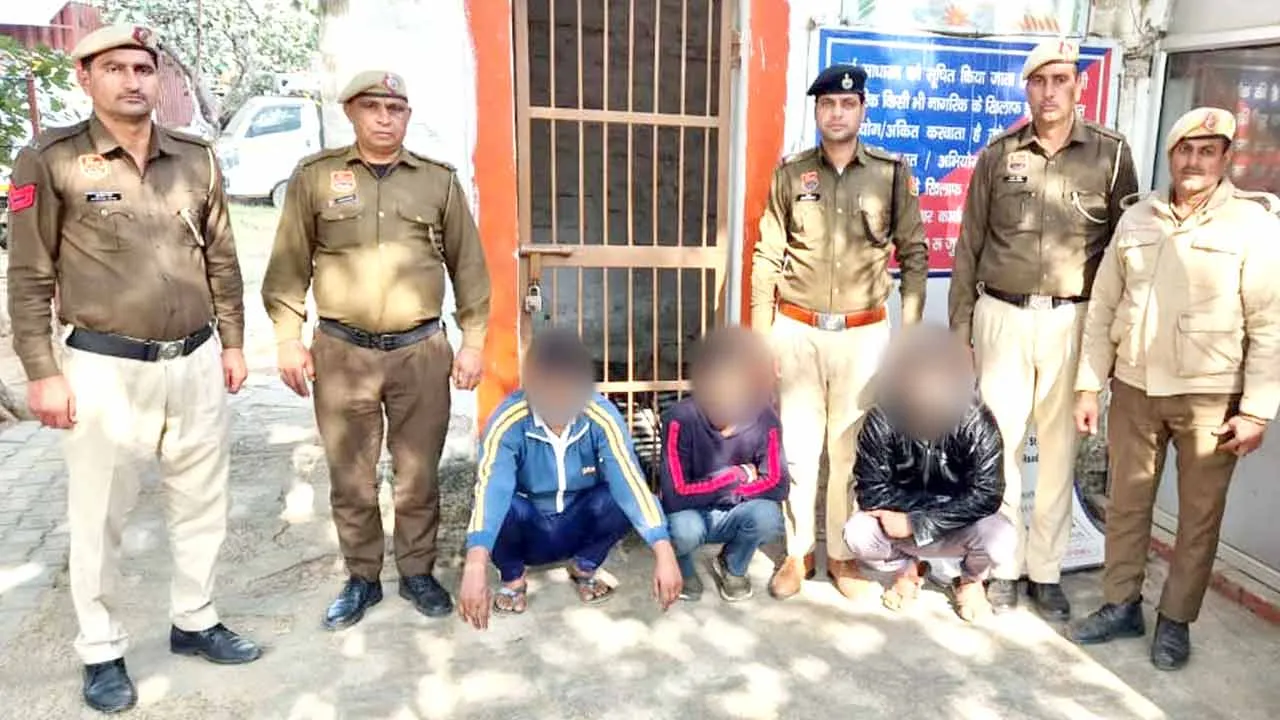 पुरानी रंजिश में दो कारों पर पेट्रोल डालकर लगाई थी आग, तीन आरोपी गिरफ्तार