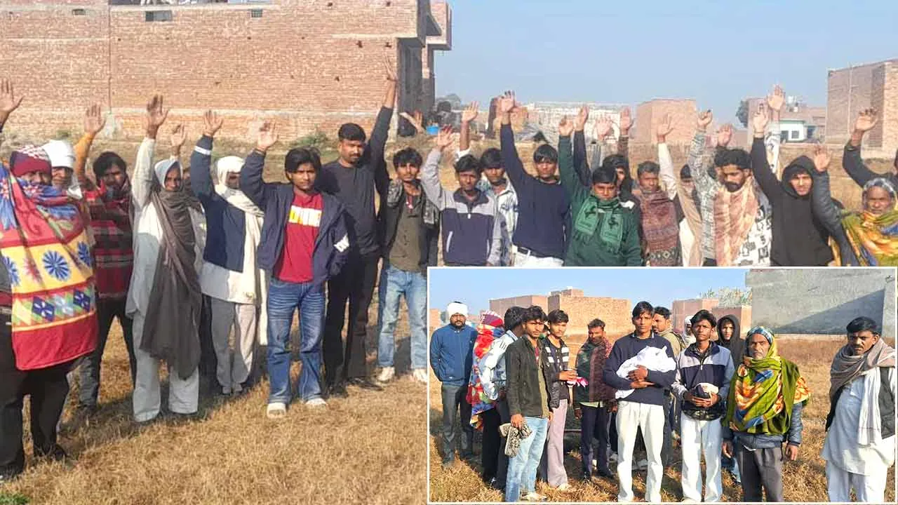 शिशुओं के शमशान पर अवैध अतिक्रमण व जलभराव, आक्रोश