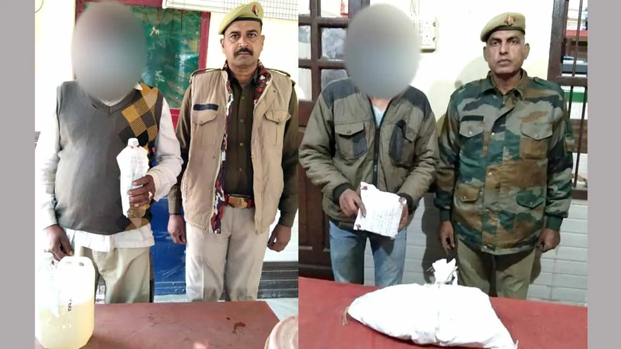 दो आरोपियों से अवैध शराब बरामद, भेजा जेल