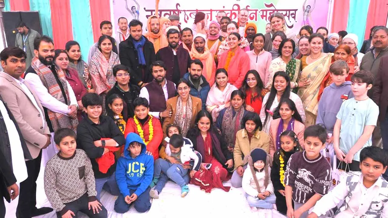 एफएस विश्वविद्यालय में ब्रज संकीर्तन महोत्सव में कृष्ण भक्ति ने बांधा समां