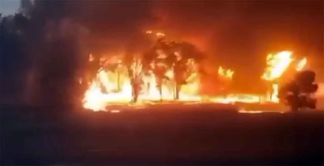 जंगल में भीषण आग का तांडव, लोगों को शहर छोड़ने के आदेश, सड़कें भी बंद
