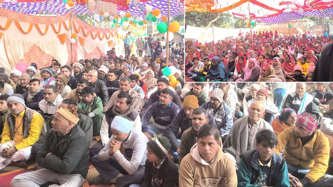 MSG Bhandara: पावन अवतार दिवस पर मानवता भलाई केंद्र बेहड़ा सादात में भारी तादाद में आई साध-संगत