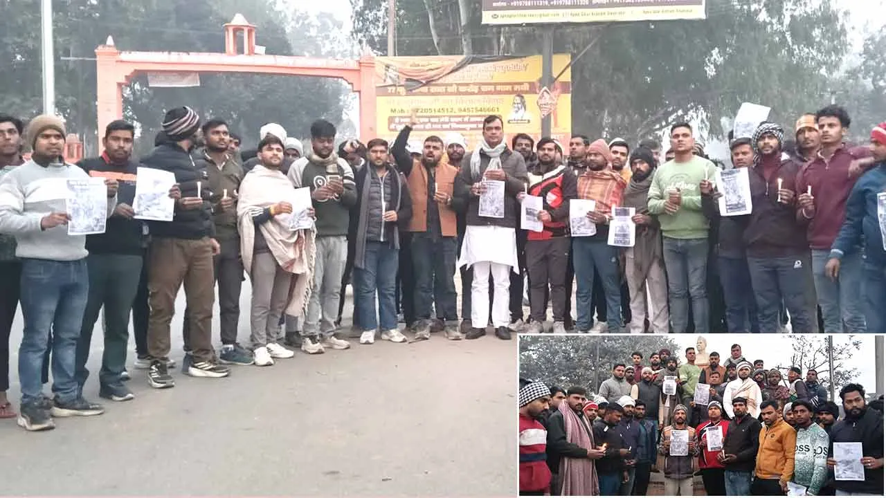 सोनू कश्यप के परिजनों को न्याय दिलाने को मोरना मे निकाला केंडल मार्च