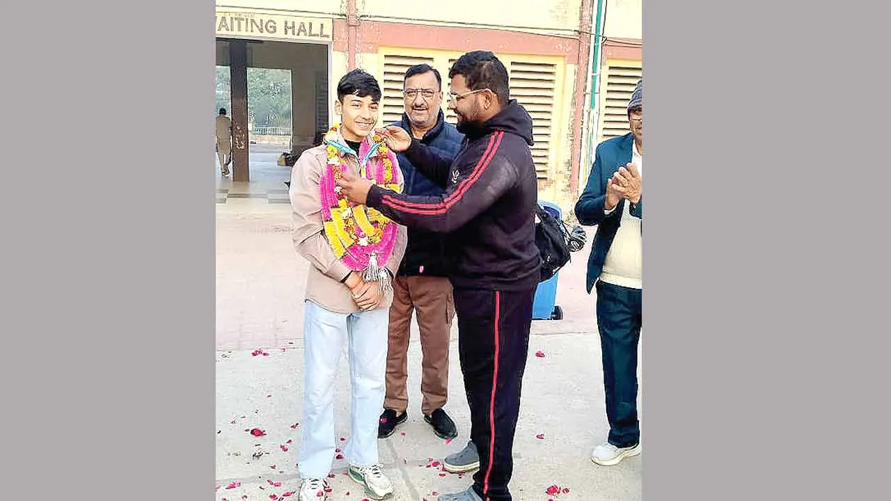 गोल्डमेडलिस्ट जशन सिंगला इन्सां का हुआ भव्य स्वागत