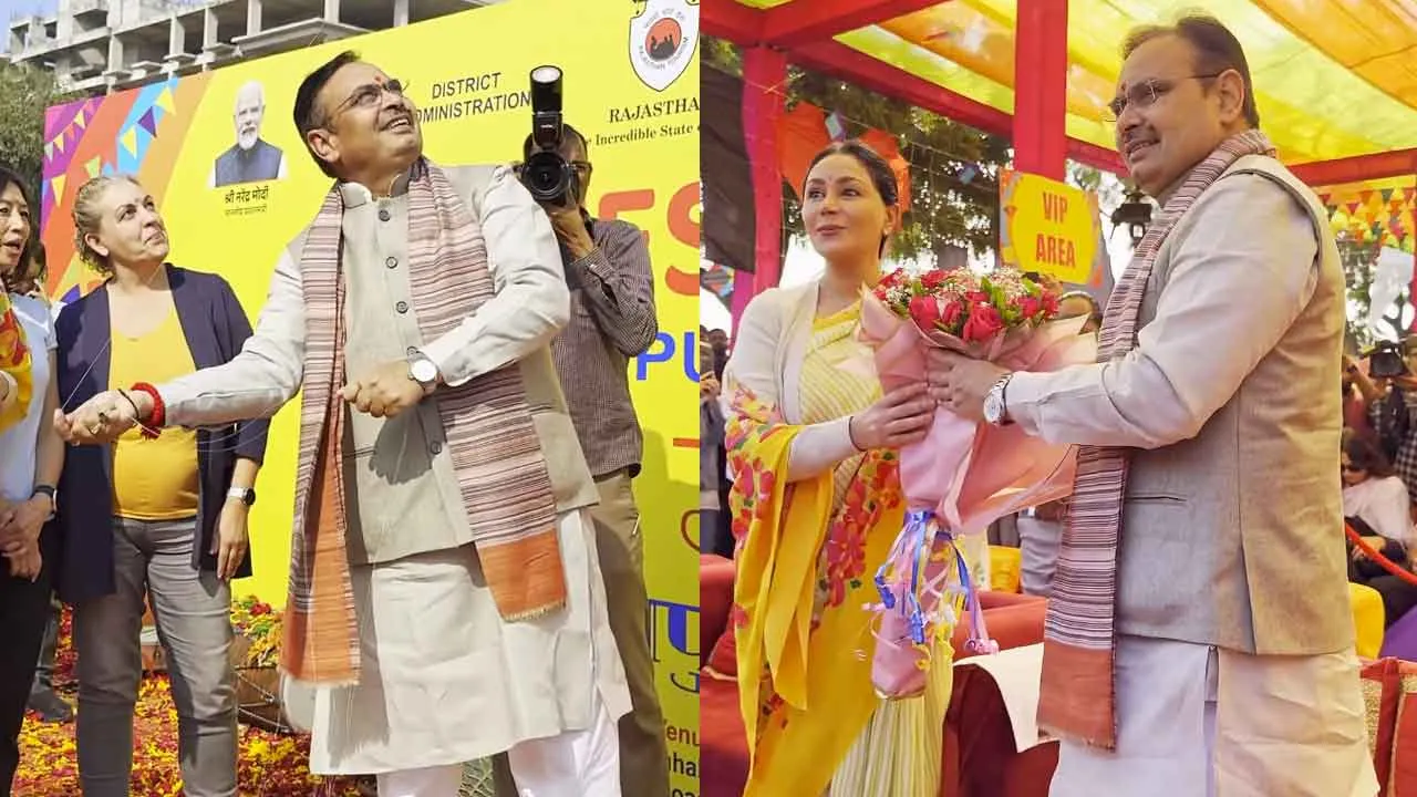Bhajan Lal Sharma: मुख्यमंत्री भजनलाल शर्मा ने जयपुर में उड़ाई पतंग