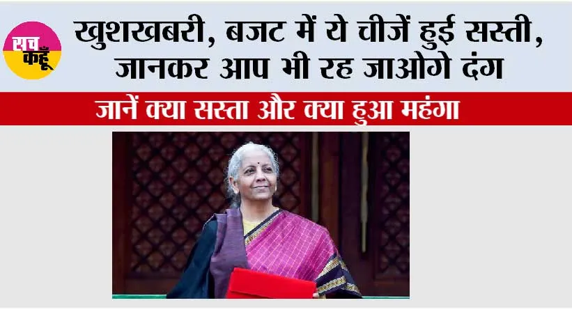 Budget 2026: खुशखबरी, बजट में ये चीजें हुई सस्ती, जानकर आप भी रह जाओगे दंग