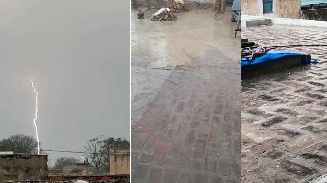 Rajasthan Weather: अचानक हुई झमाझम बारिश से चौंके राजस्थान वासी, नोहर-भादरा क्षेत्र में गिरे ओले