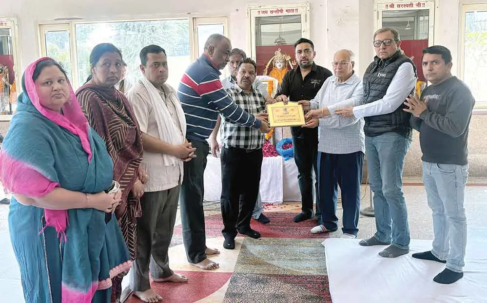 नेत्रदानी सचखंडवासी प्रीतम चंद गर्ग को किये श्रद्धासुमन अर्पित