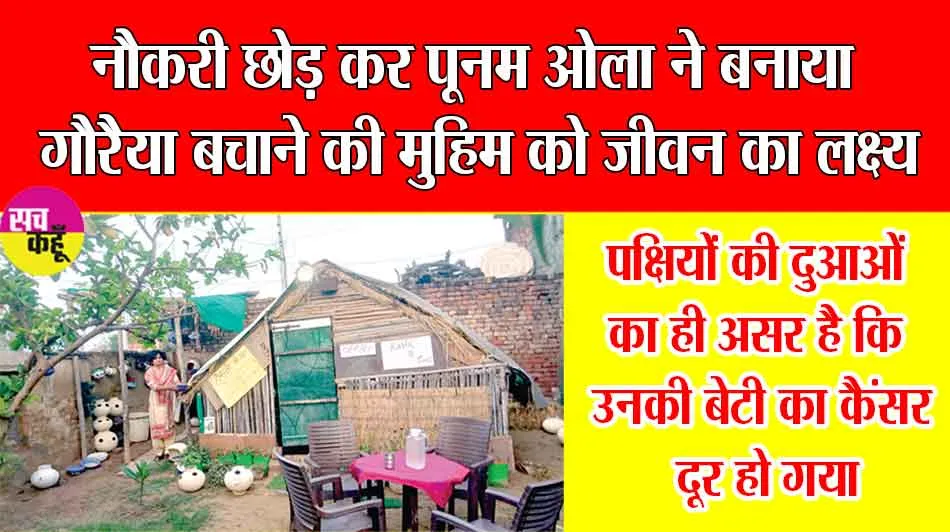 World Sparrow Day: नौकरी छोड़ कर पूनम ओला ने बनाया गौरैया बचाने की मुहिम को जीवन का लक्ष्य