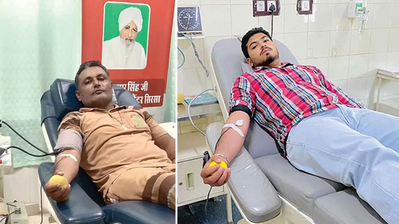 MSG Guru Mantra Bhandara Month:: ब्लॉक मसीतां की बाप-बेटे की जोड़ी ने ऐसे मनाई एमएसजी गुरु मंत्र भंडारा माह की खुशी