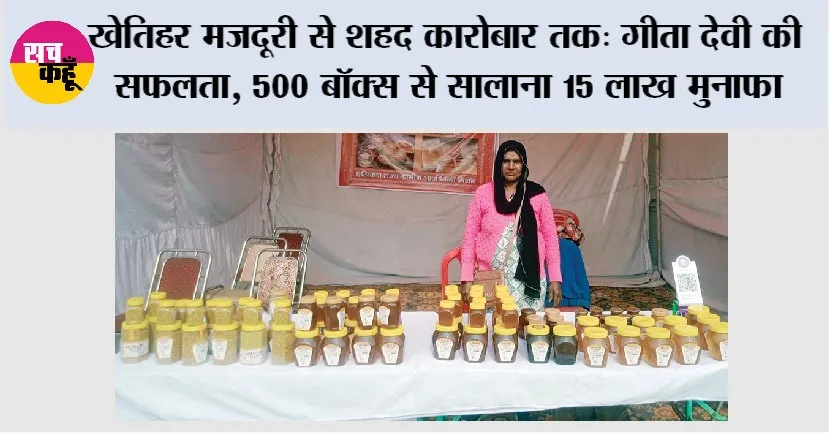 Beekeeping: खेतिहर मजदूरी से शहद कारोबार तक: गीता देवी की सफलता, 500 बॉक्स से सालाना 15 लाख मुनाफा