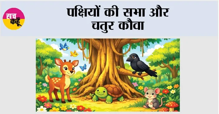 पक्षियों की सभा और चतुर कौवा