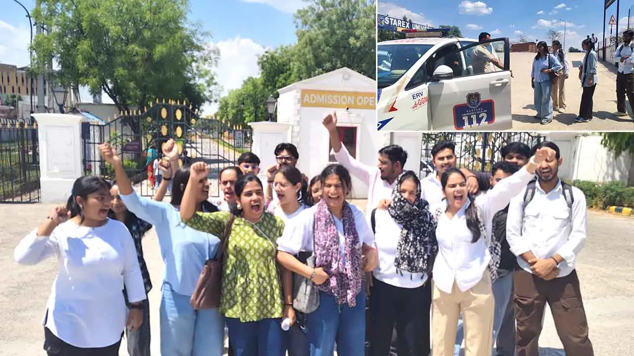 स्टारेक्स यूनिवर्सिटी में बिना अनुमति चल रहा BPT कोर्स, छात्रों ने लगाया शोषण का आरोप