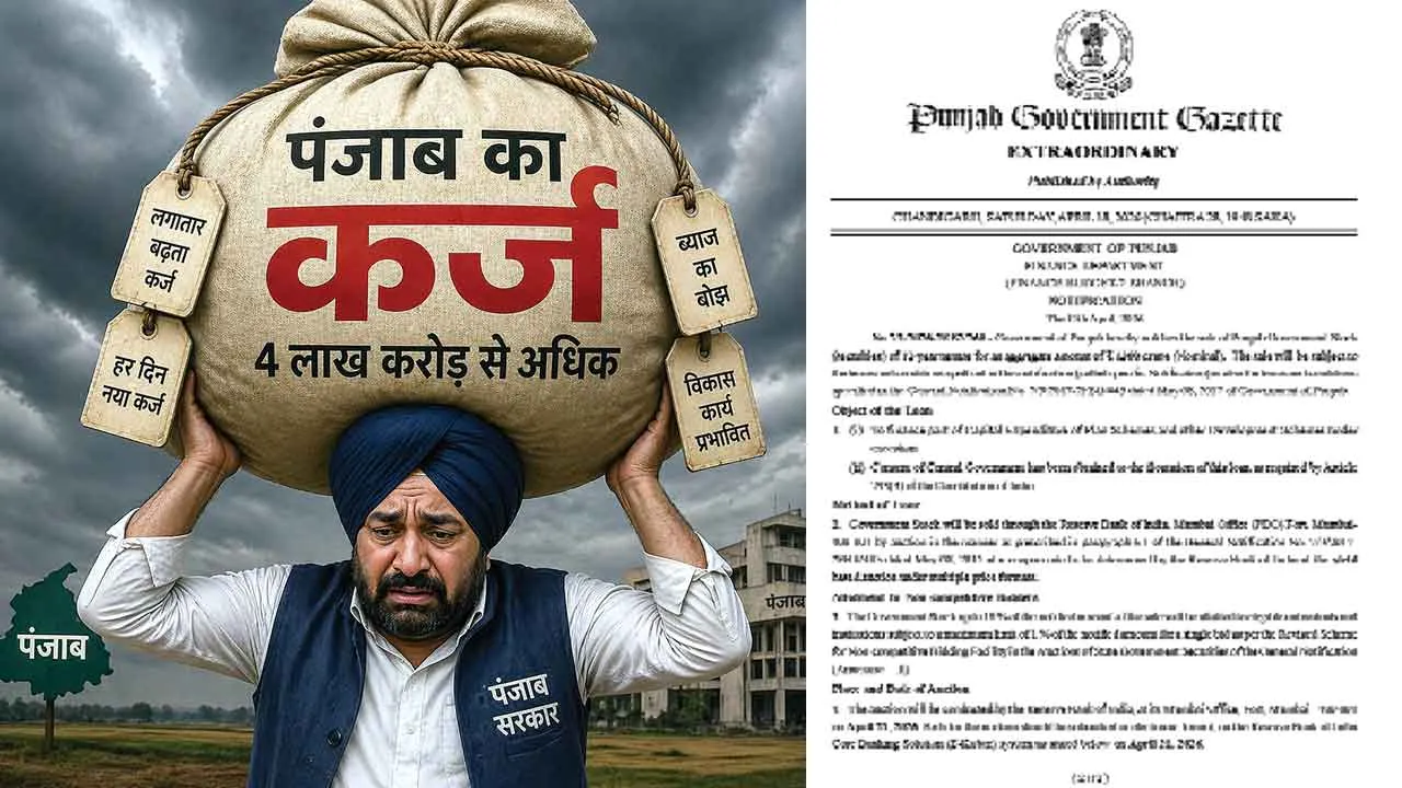 Punjab News: कर्ज के दलदल में पंजाब, सरकार ने फिर लिया 1300 करोड़ रुपये का कर्ज