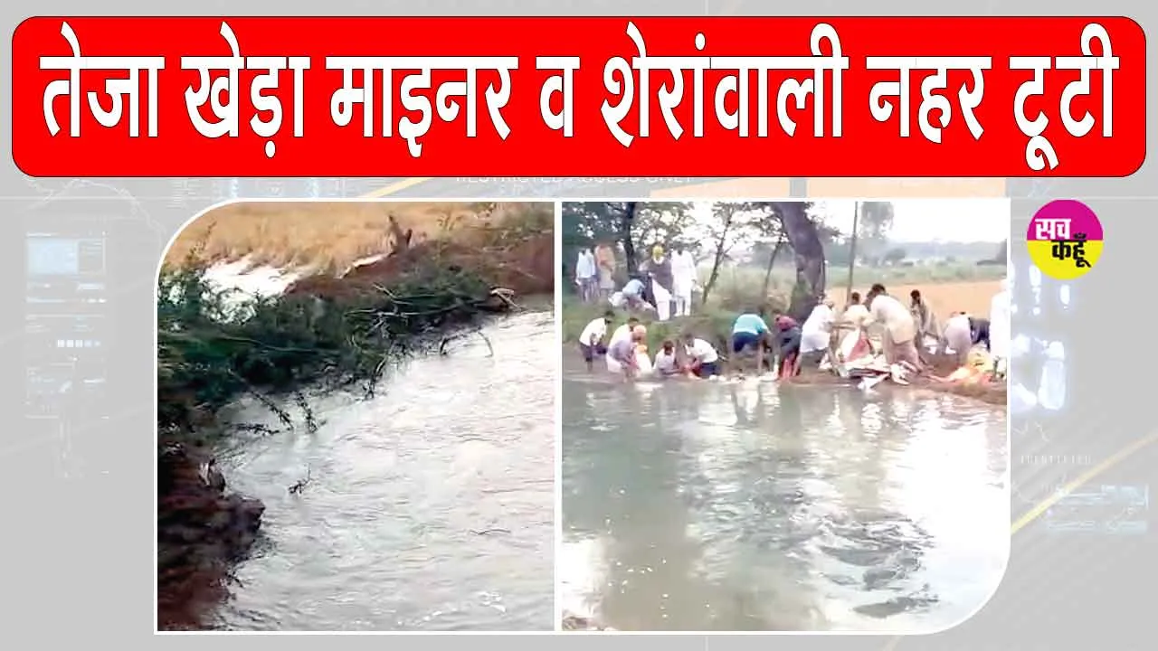 तेजा खेड़ा माइनर टूटी! धरतीपुत्र की 80 एकड़ गेहूं की फसल डूबी, विभाग से नहीं मिली मदद