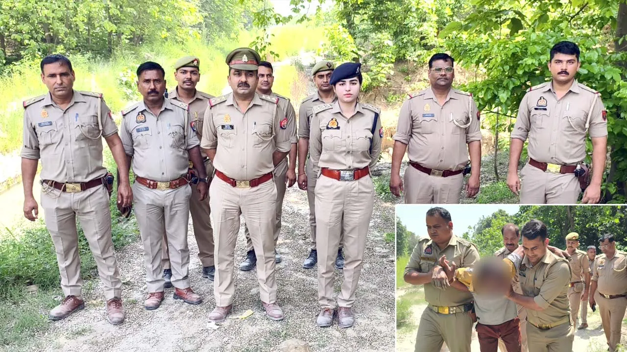 कैंटर लूट कांड का फरार आरोपी मुठभेड़ के बाद पुलिस के हत्थे चढ़ा