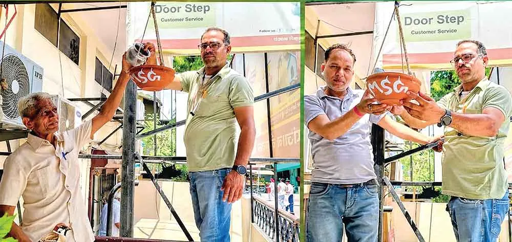 संगरिया के सेवादार भीषण गर्मी में बने पक्षियों का सहारा, जगह-जगह लगाए परिंडे