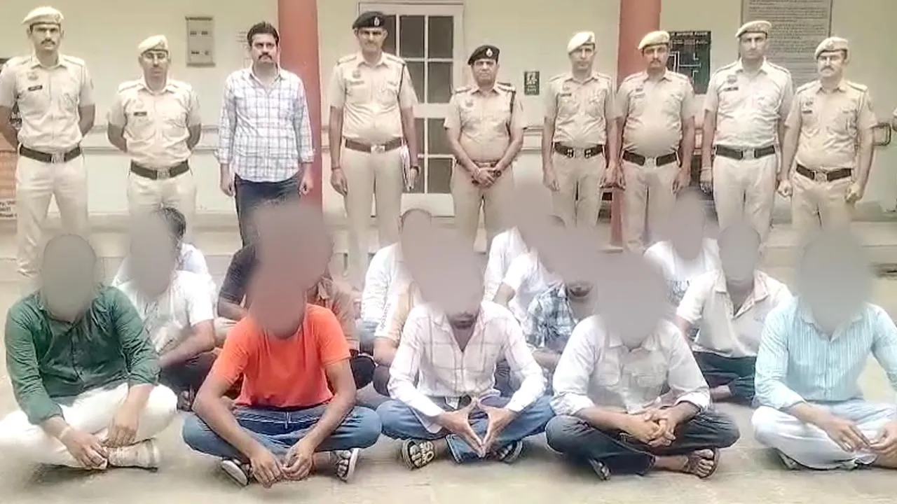 भिवानी पुलिस ने मनदीप उर्फ बागड़ी को 16 साथियों सहित दबोचा