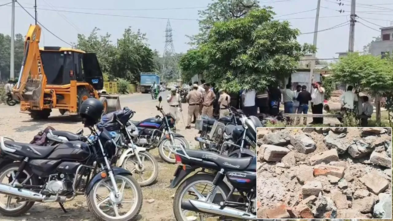 दादूपुर पुल के पास अवैध खोखों पर चला सिंचाई विभाग का पीला पंजा, 15 खोखे हटाए