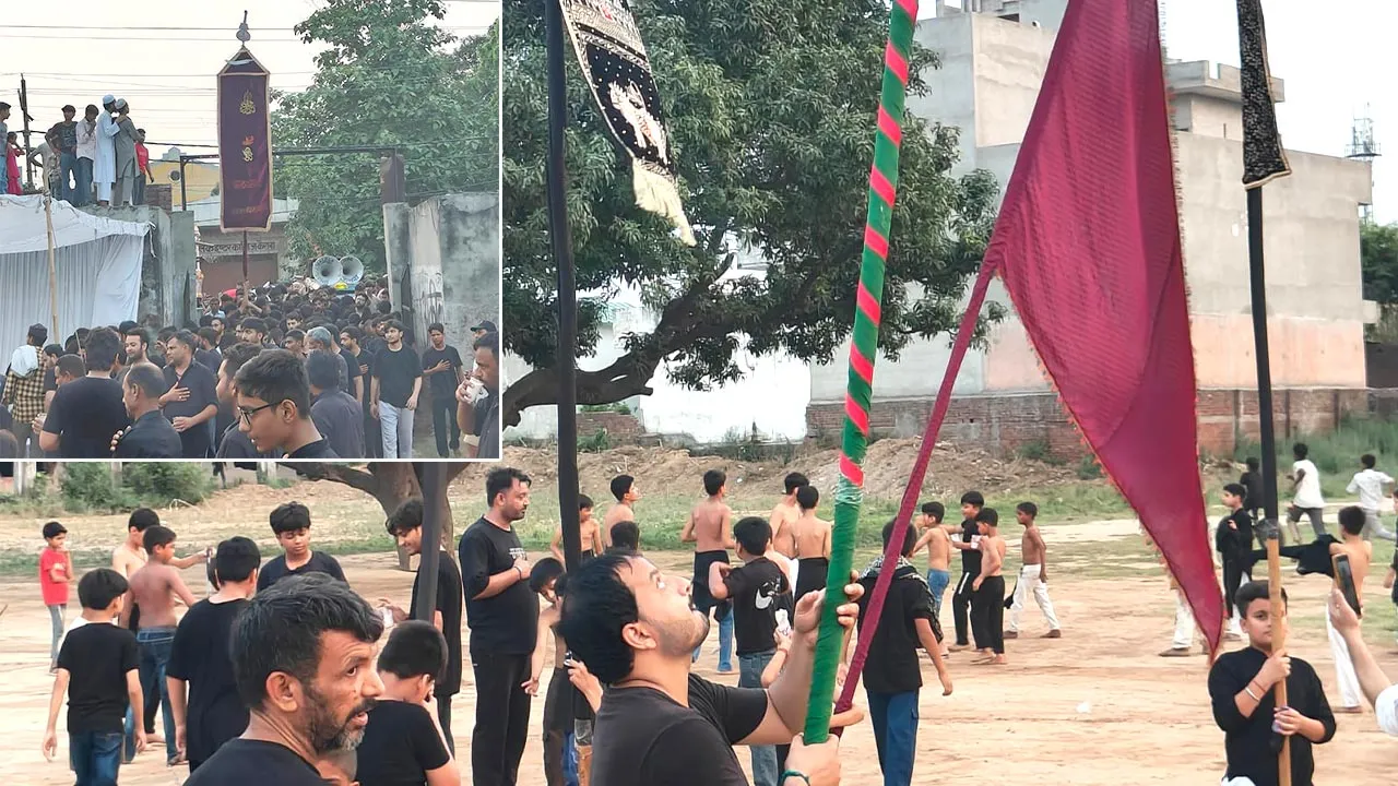 मोहर्रम की दसवीं पर ताज़िया व अलम का जुलूस निकला, कर्बला में हुआ समापन