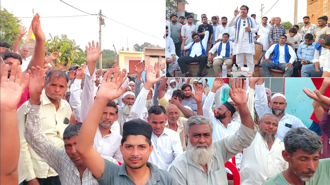 सम्भलहेड़ा में शराब का ठेका खोलने के विरोध में ग्रामीणों की सभा, आंदोलन की चेतावनी